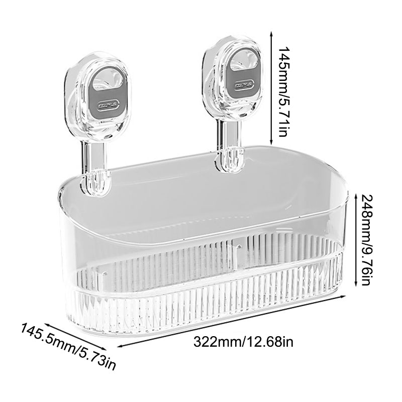 Maliben | No-Drill Bathroom Suction Cup Storage Box