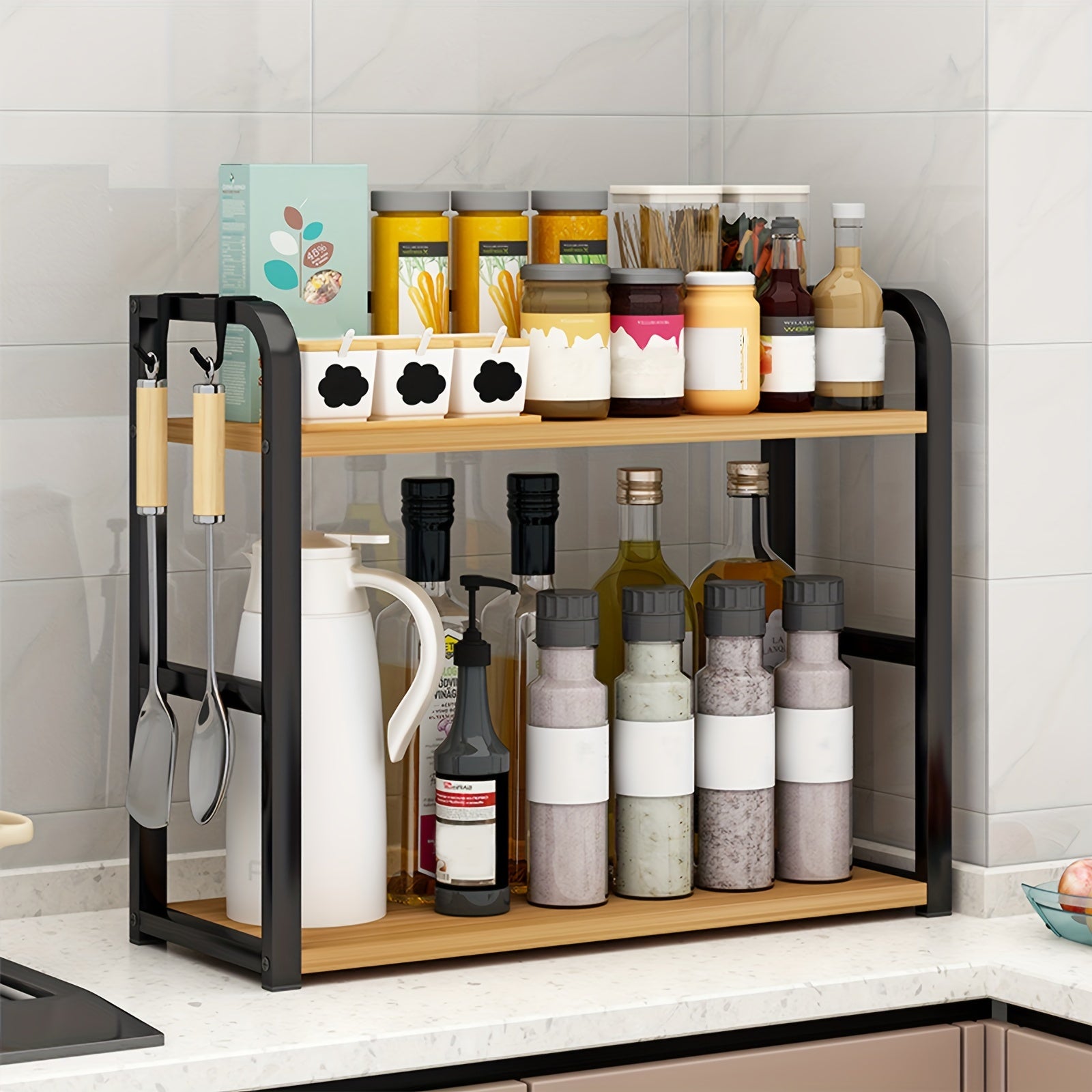 Maliben | Spicify Storage Rack - Stylish Kitchen Storage Rack Made Of Stainless Steel For Organization
