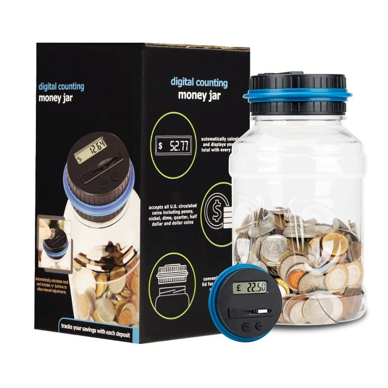 Maliben | Digital Coin Counting Jar – Automatic Money-Saving Bank