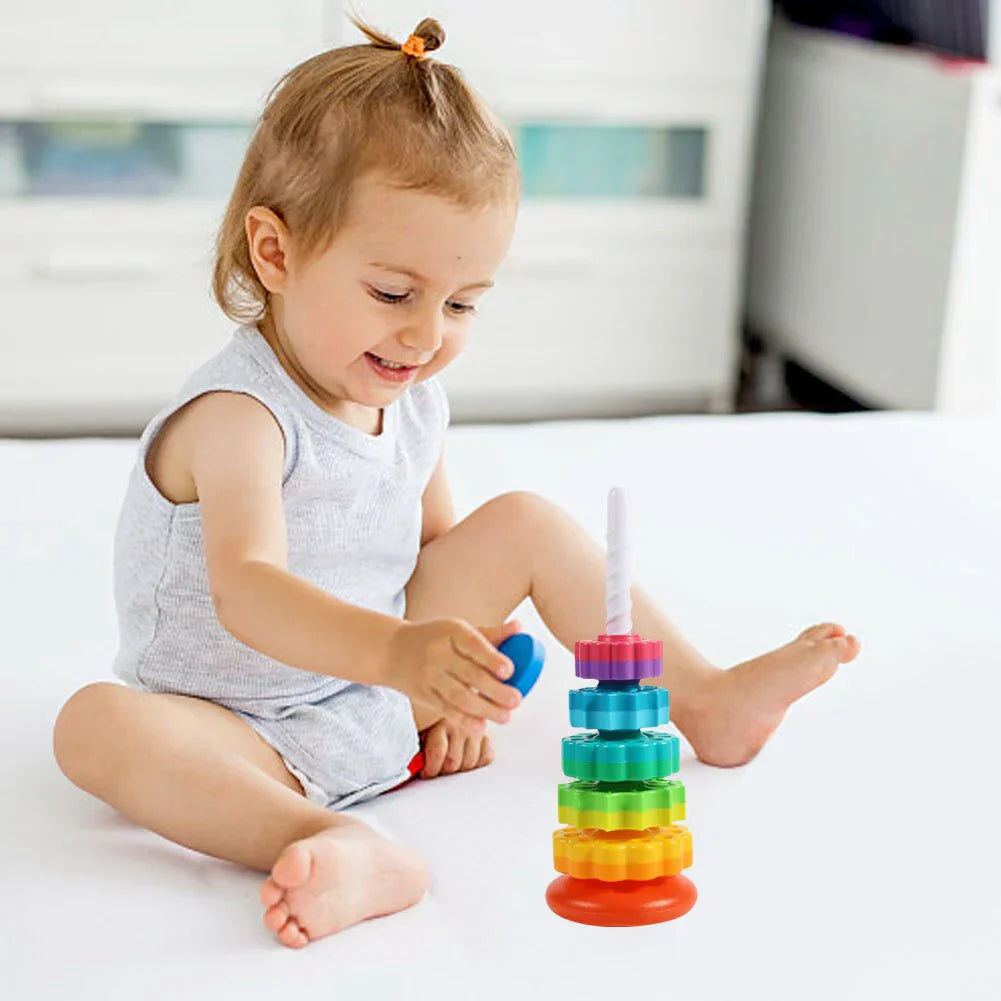 Maliben | Colorful Spinning Tower – Stack And Learn With Fun