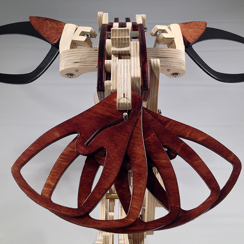 Maliben | Wood Kinetic Hummingbird Sculpture