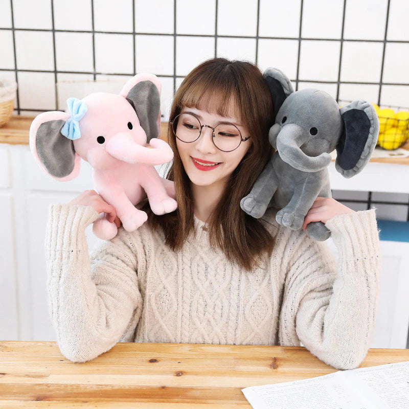 Maliben | Cute Plush Grey Elephant Pillow Dolls For Baby