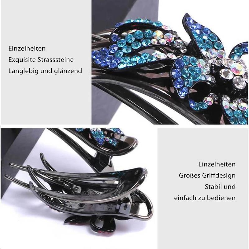 Maliben | Rhinestone Double Flower Hair Clip