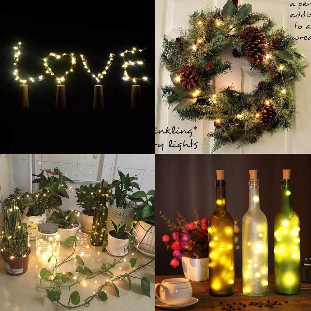 Maliben | LED Wine Bottle Lamps Cork Night Light DIY Decoration Lift - 5/10 PCS
