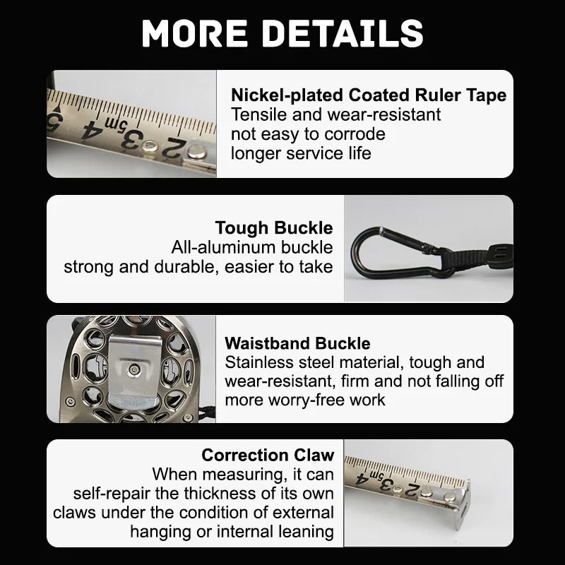 Maliben | Stainless Steel Anti-Corrosion Expandable Metric Ruler