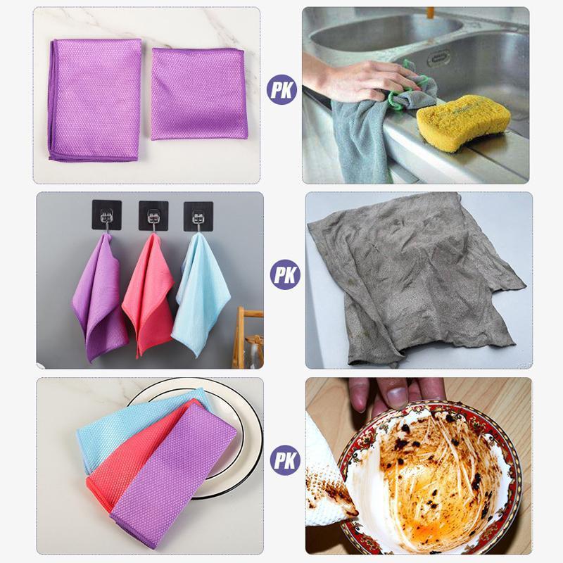 Maliben | Nano Stripe-Free Miracle Cleaning Cloths (Reusable) 5 Pcs