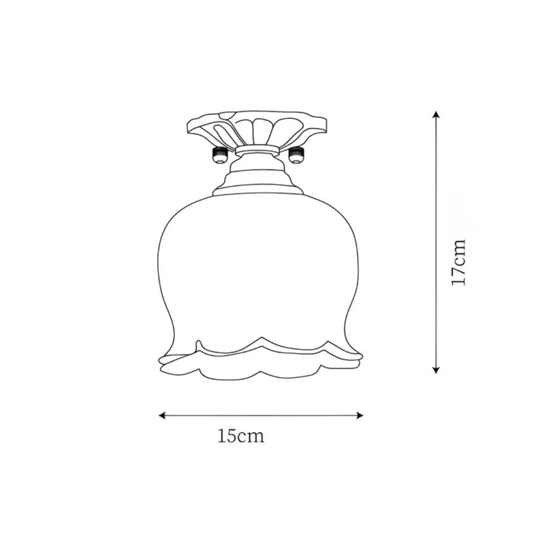 Maliben | Vintage Ceiling Lamp In Flower Shape