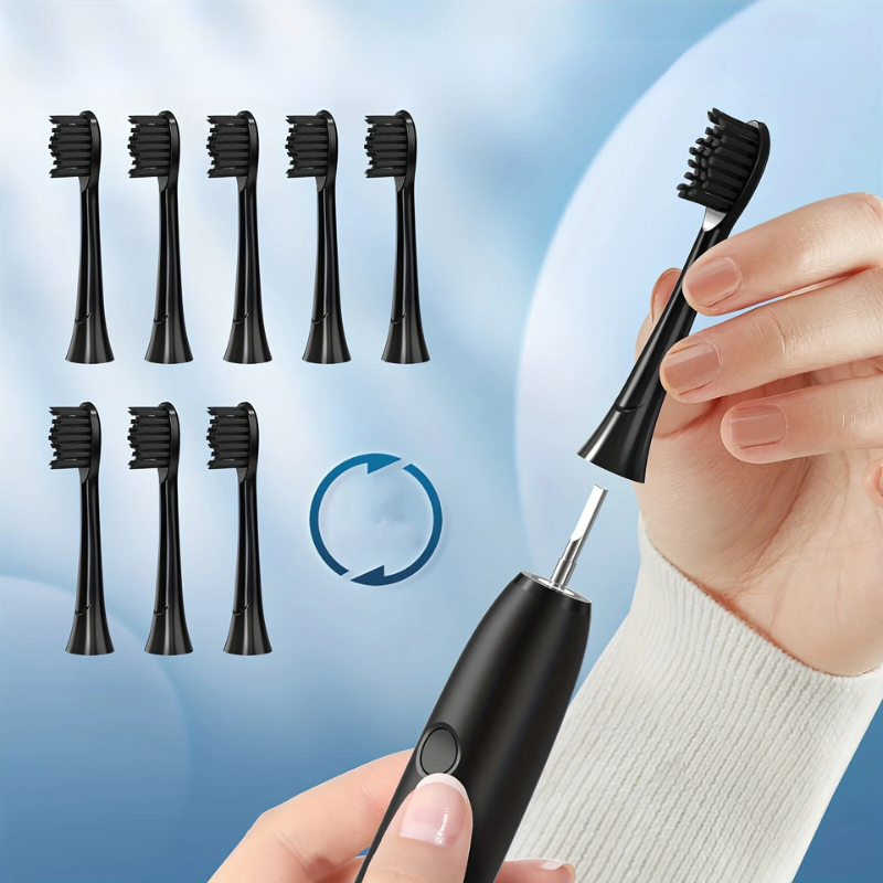 Maliben | Sonic Toothbrush Zahnoa | Ultrasonic Cleaning | Whisper Quiet & Rechargeable | 8 Replacement Brushes