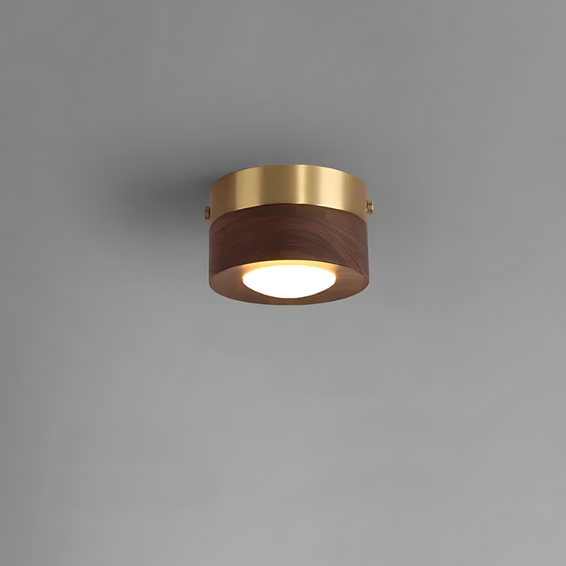 Maliben | | Walnut Ceiling Lamp With Led Spotlights
