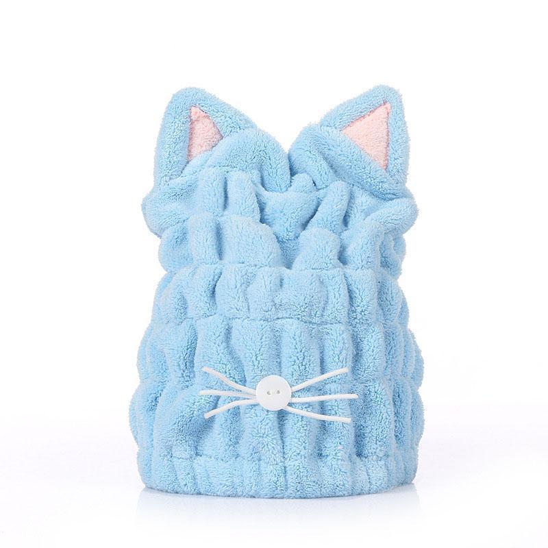 Maliben | Cute Cat Ears Hair-Drying Towel Bath Cap