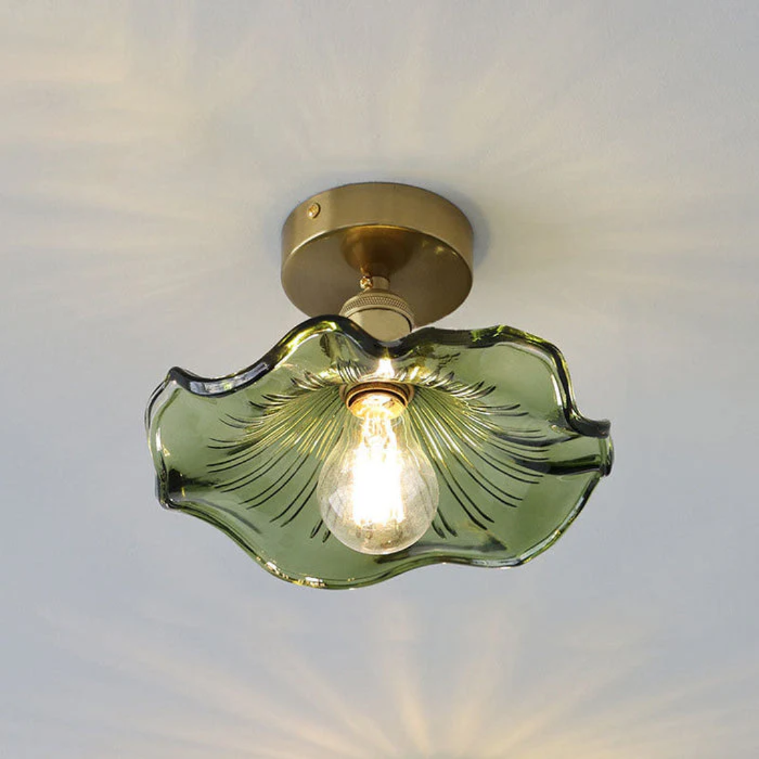Maliben | Glass Hibiscus Ceiling Lamp