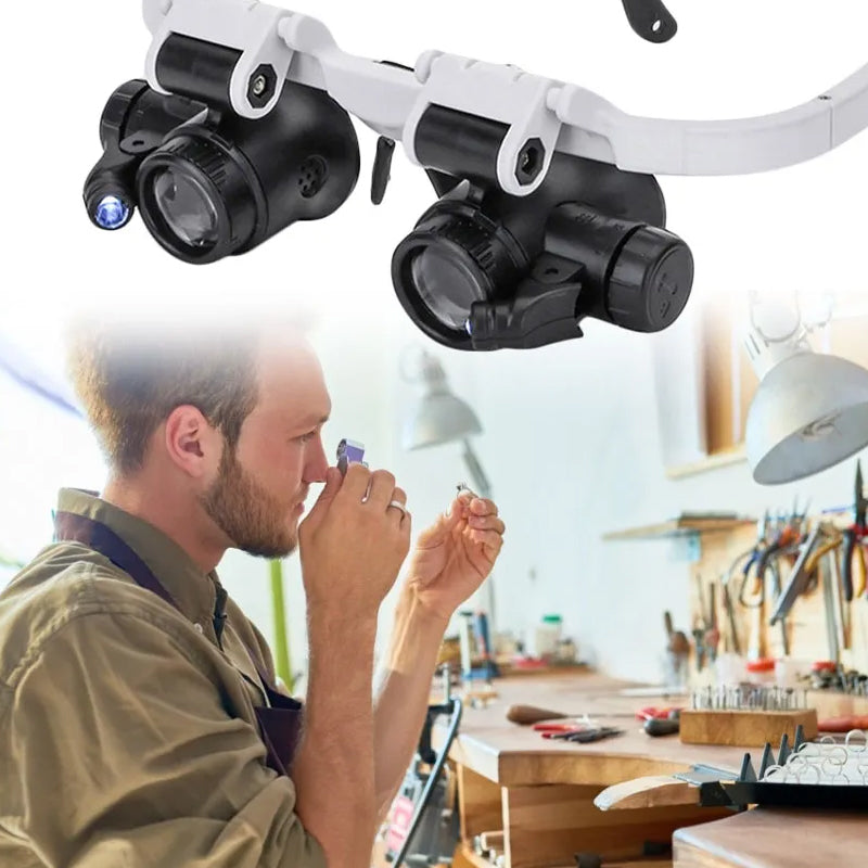 Maliben | Magnifying glasses with LED lamps for double eyes
