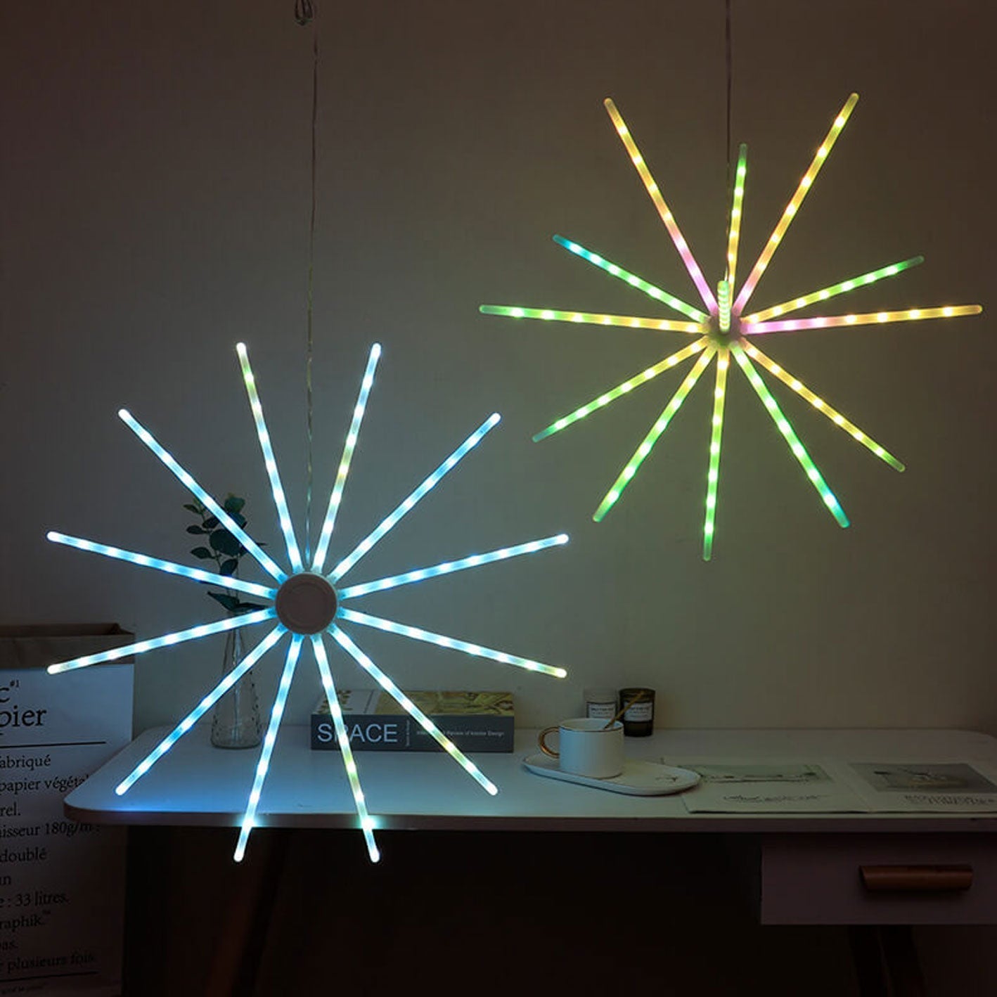 Maliben | Creative Rgb Illusion Windmill Fireworks Led String Lights
