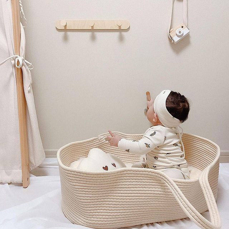 Maliben | Baby Basket For Newborns – Soft And Comfortable With Carry Handles
