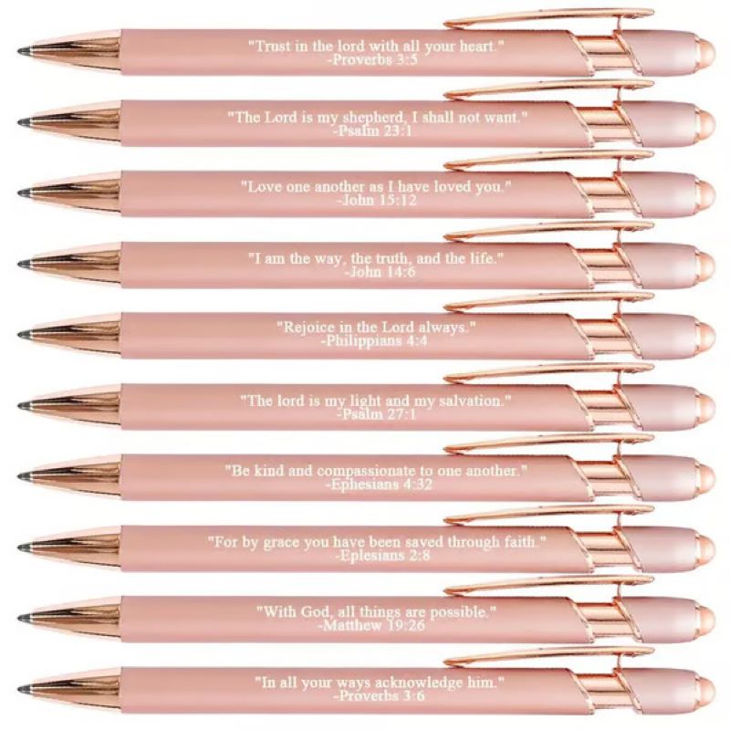 Maliben | ️Premium Comfort Bible Verse Pens – 10 Pcs