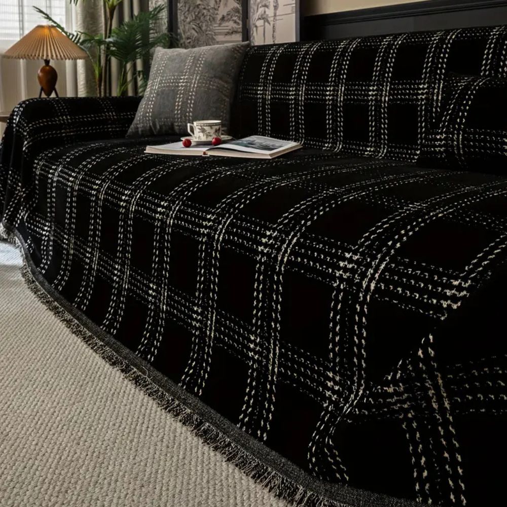 Maliben | Chesterfield Plaid Sofa Cover