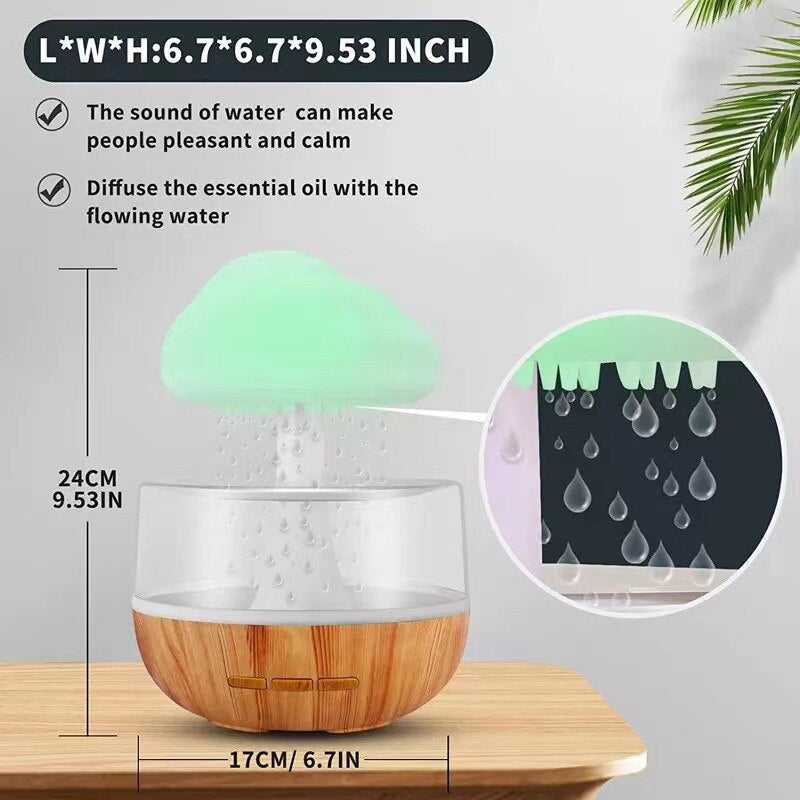 Maliben | Rain Cloud Mushroom Air Humidifier Night Lamp