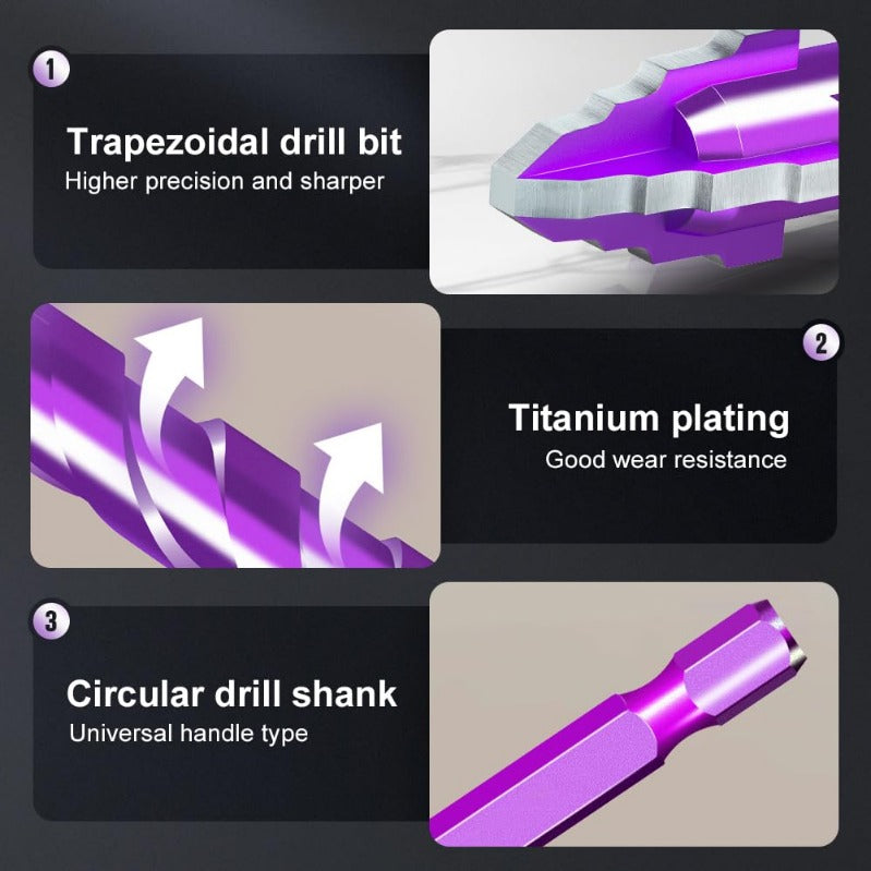 Maliben | Woyuosn Violetshield Quad-Edge Drill Set