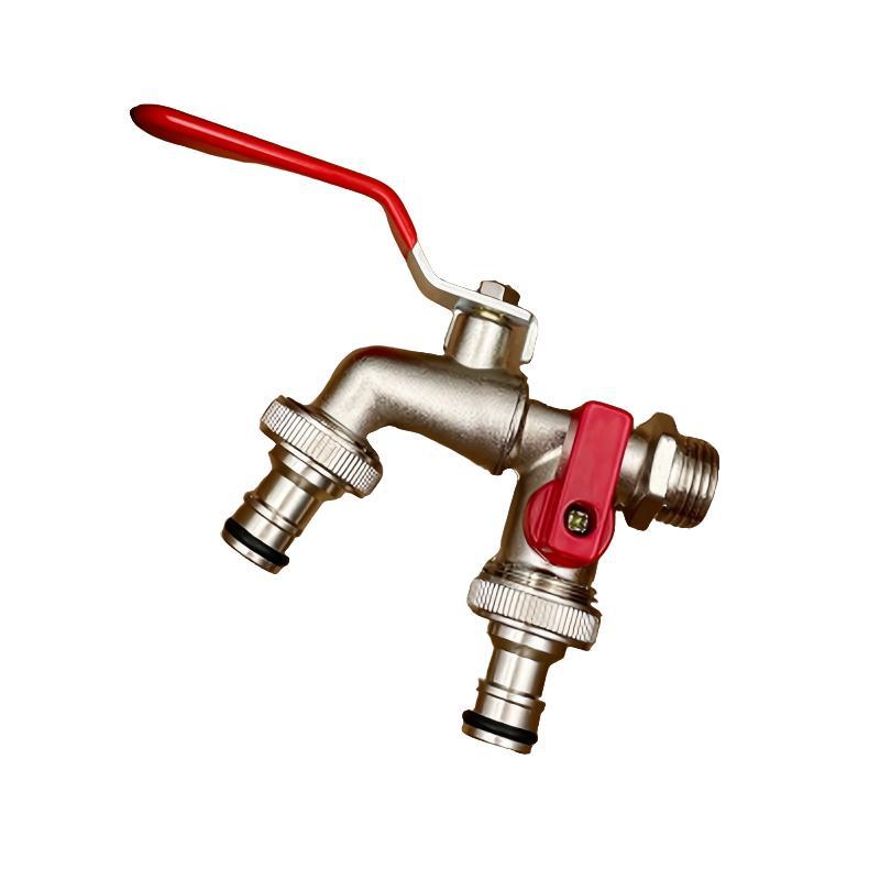 Maliben | Dual-Outlet Stainless Garden Faucet – Rustproof 2-Way Tap With Quick Connect & Independent Valves