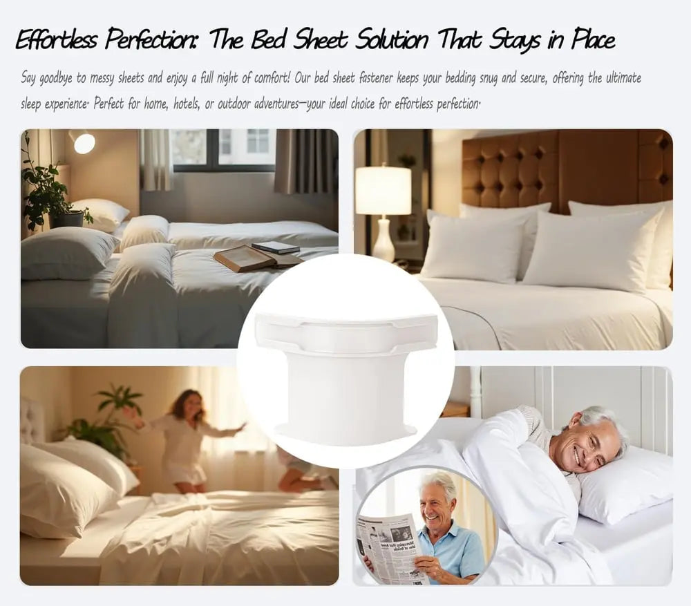 Maliben | 4-Piece Bed Sheet Holder Set – Secure Hold For All Mattress Sizes