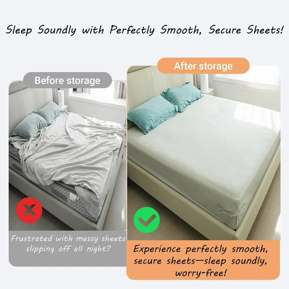 Maliben | 4-Piece Bed Sheet Holder Set – Secure Hold For All Mattress Sizes