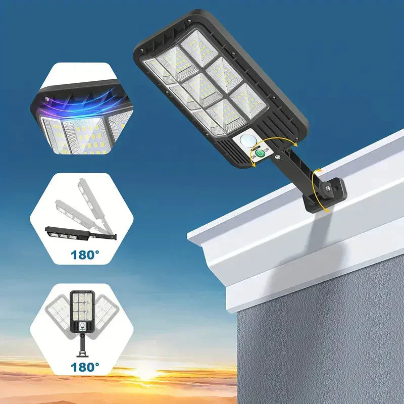 Maliben | 5000lm Solar Floodlight Twilight To Dawn, Solar Powered Outdoor Lights With Security Motion Sensor