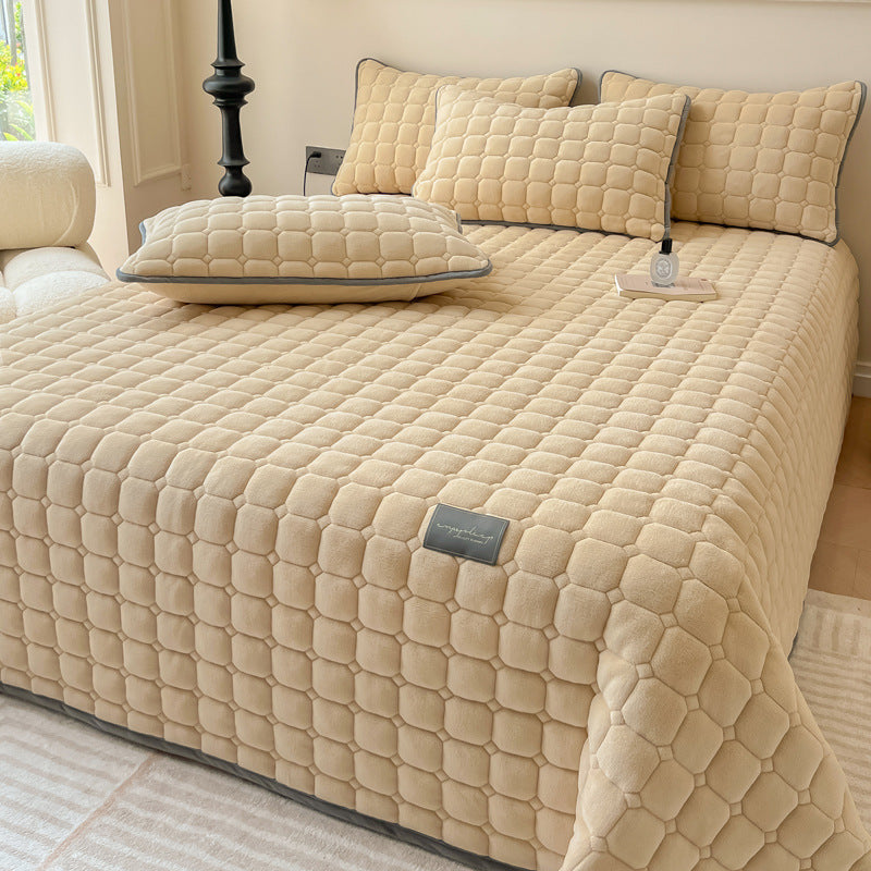 Maliben | Modern Soft Throw Blanket with Square Texture – Stylish Fluffy Bed & Sofa Cover