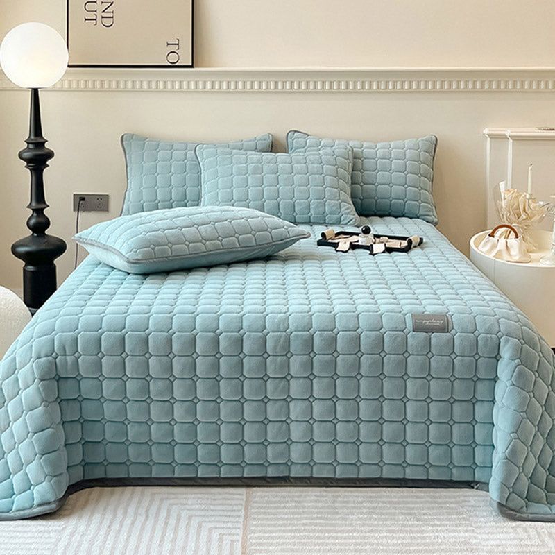 Maliben | Modern Soft Throw Blanket with Square Texture – Stylish Fluffy Bed & Sofa Cover