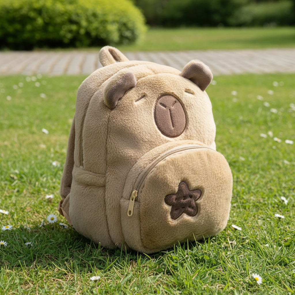 Maliben | Capybara Cute Plush Kids Backpack