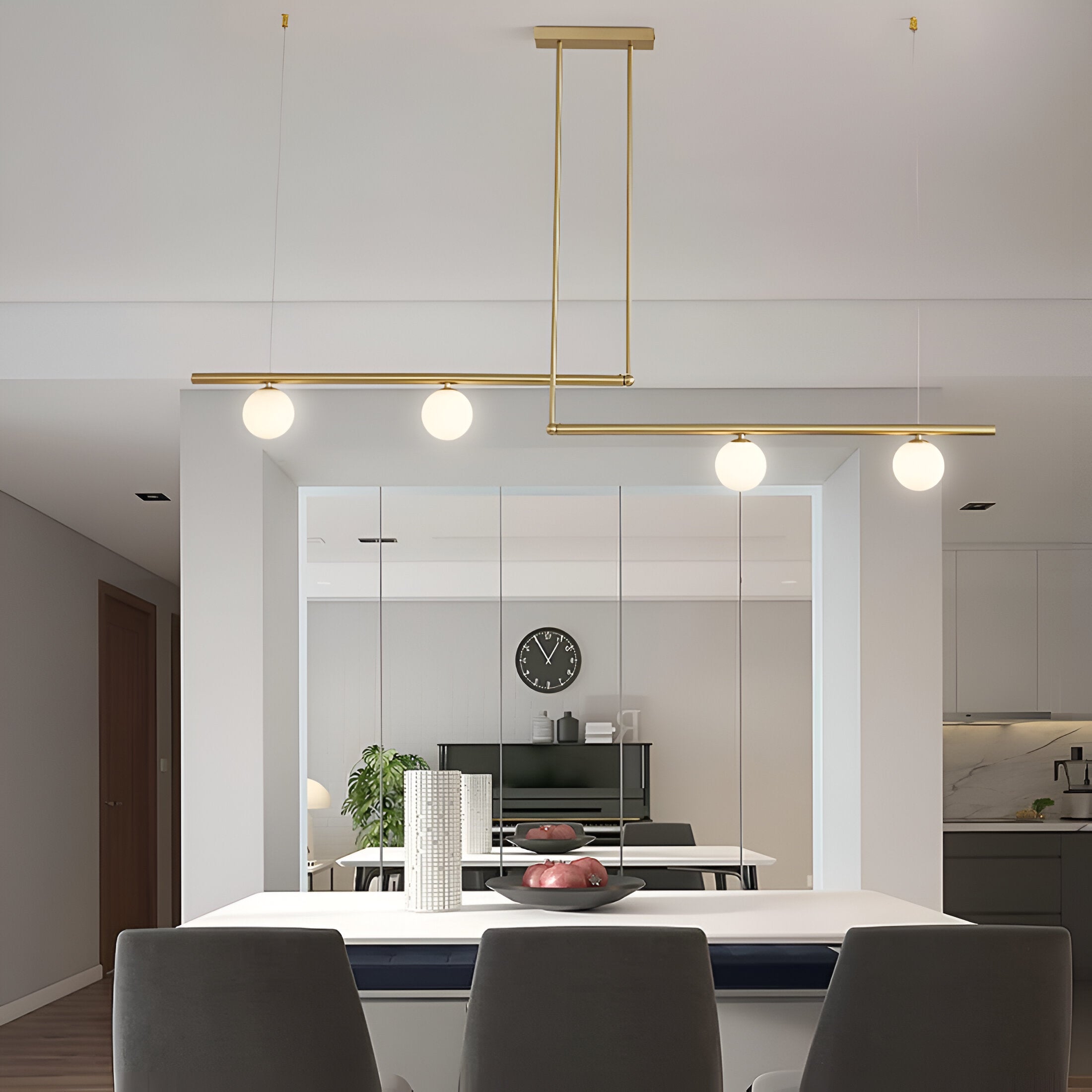 Maliben | Nordic Glass Linear Luxury Pendant Lamp