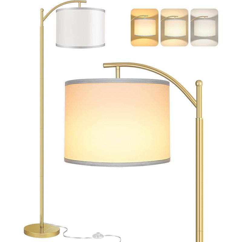 Maliben Floor lamp with 3 color temperatures LED bulb, floor lamp high industrial...