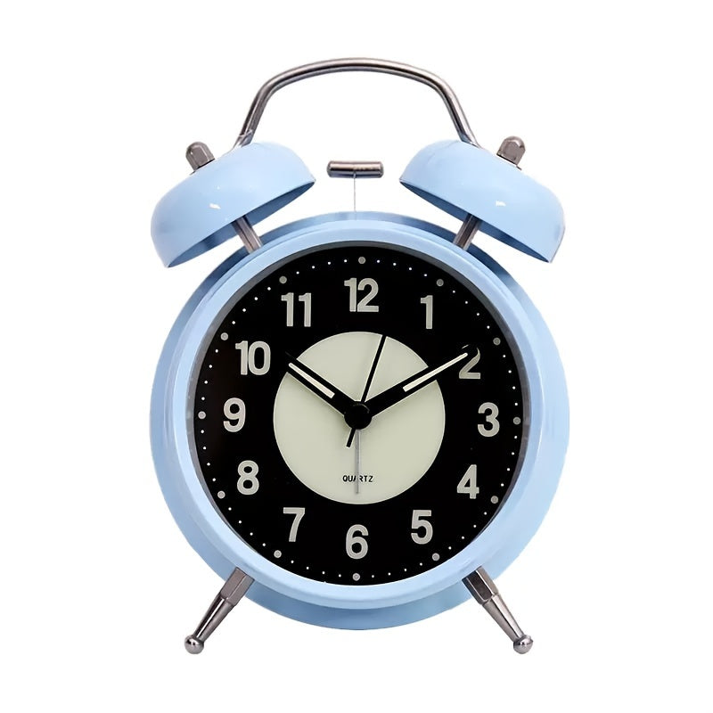 Maliben | LuminousTime - Elegant Metal Alarm Clock with Gentle Lighting for Peaceful Mornings and Nights