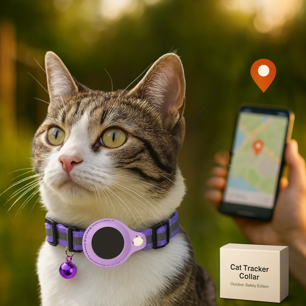 Maliben | Cat GPS Tracker Collar | Quick Release Closure, Reflective Design & Durable for Outdoor Safety Adventures