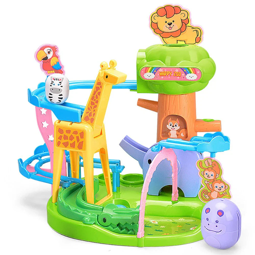 Maliben | Creative Constructions – Animal Slide Toy With Animals And Slides