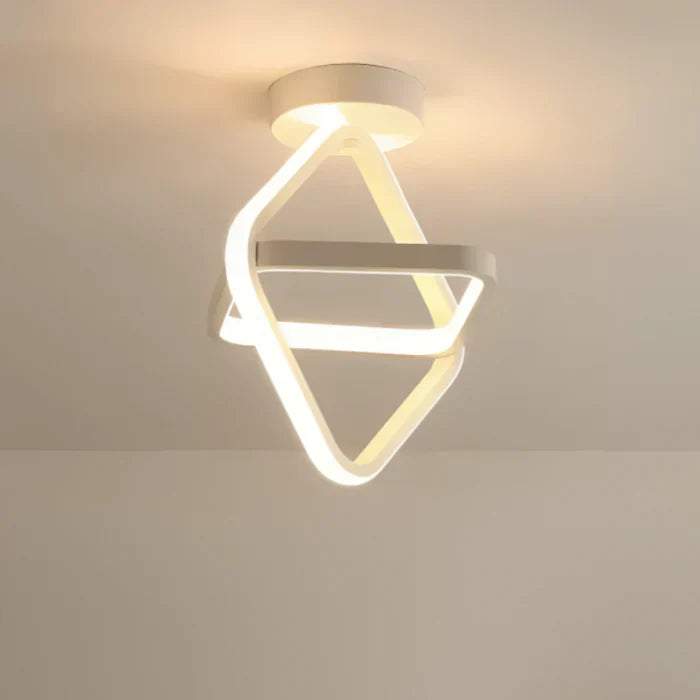 Maliben | Modern Led Ceiling Lamp With Double Ring Design - Twilight Rings