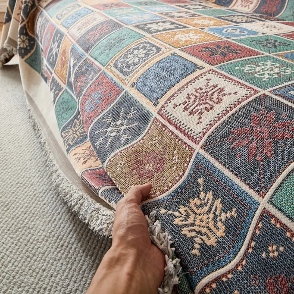 Maliben | Geneva Boho Knitted Sofa Cover