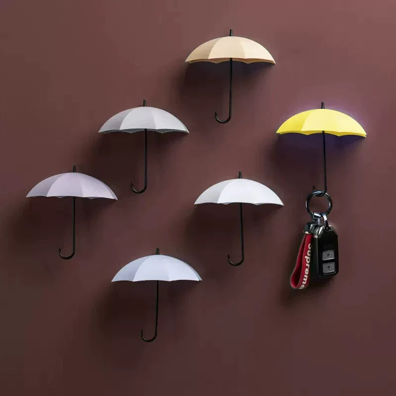 Maliben | Cute Umbrella Wall Hook - No-Drill Key & Coat Hanger