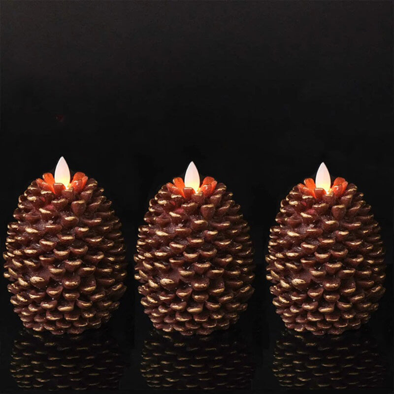 Maliben | Pinecone & Tree Led Candles
