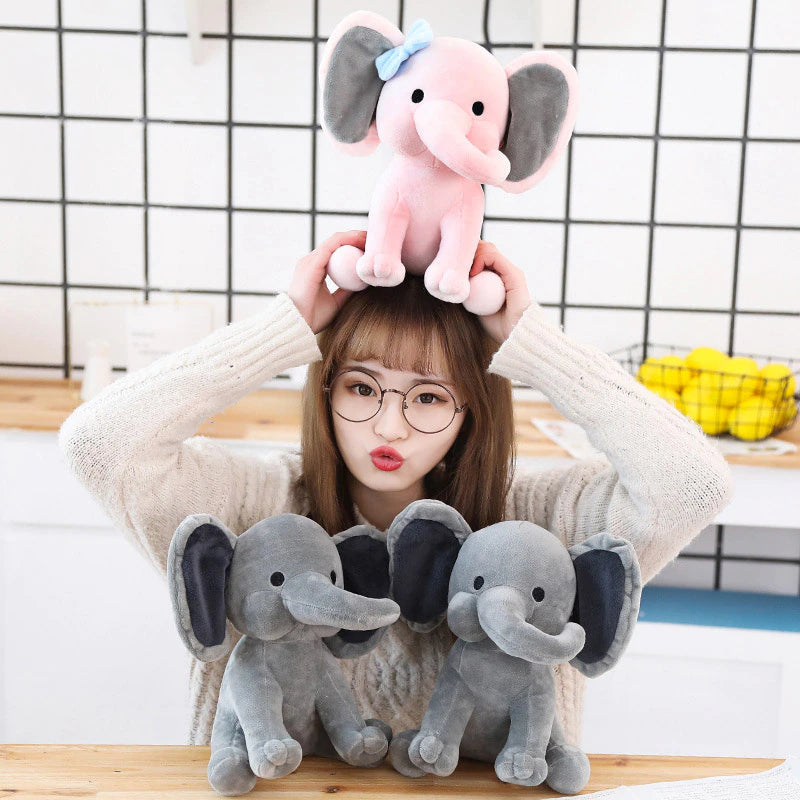 Maliben | Cute Plush Grey Elephant Pillow Dolls For Baby