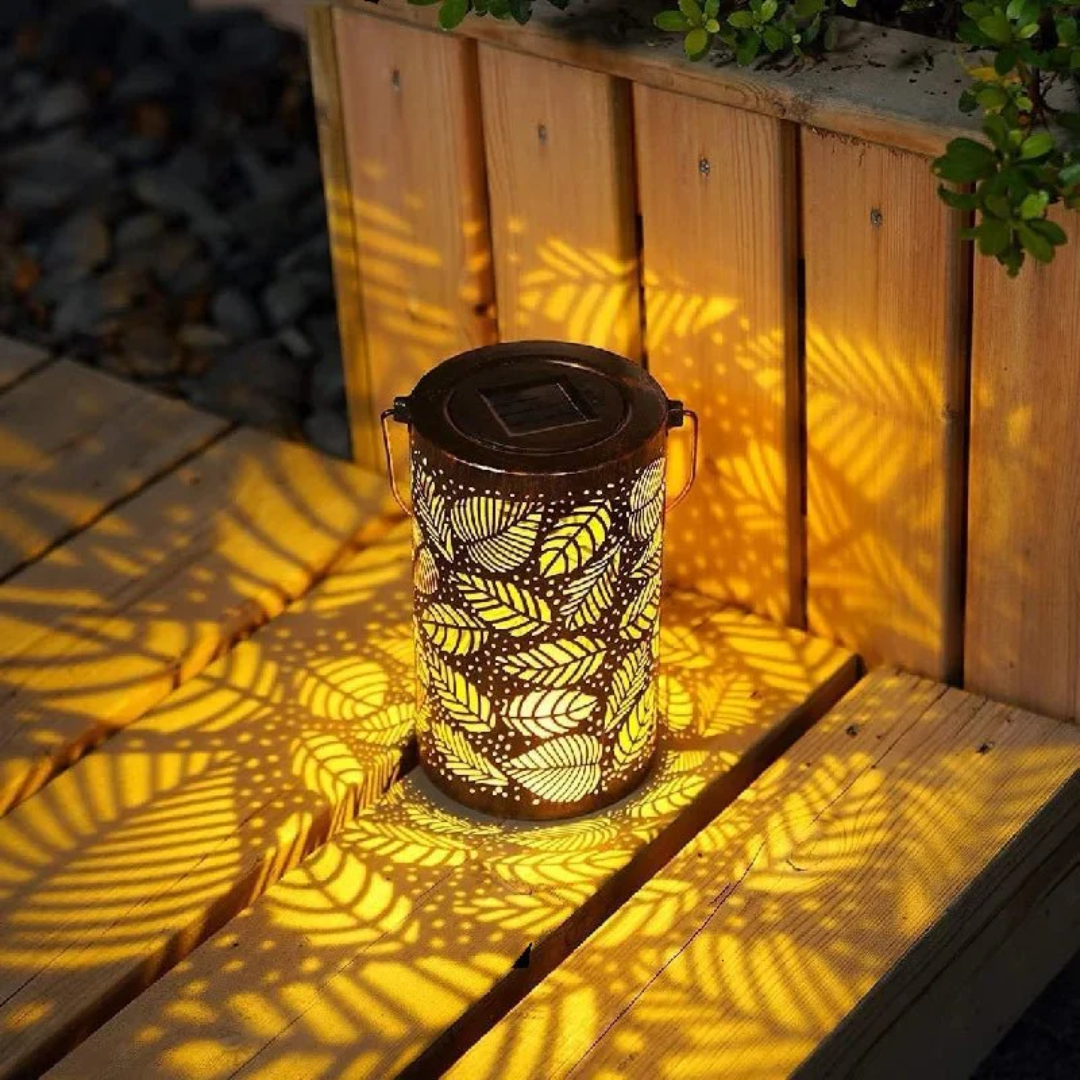 Maliben | Solar Outdoor Lamp With Leaf Pattern