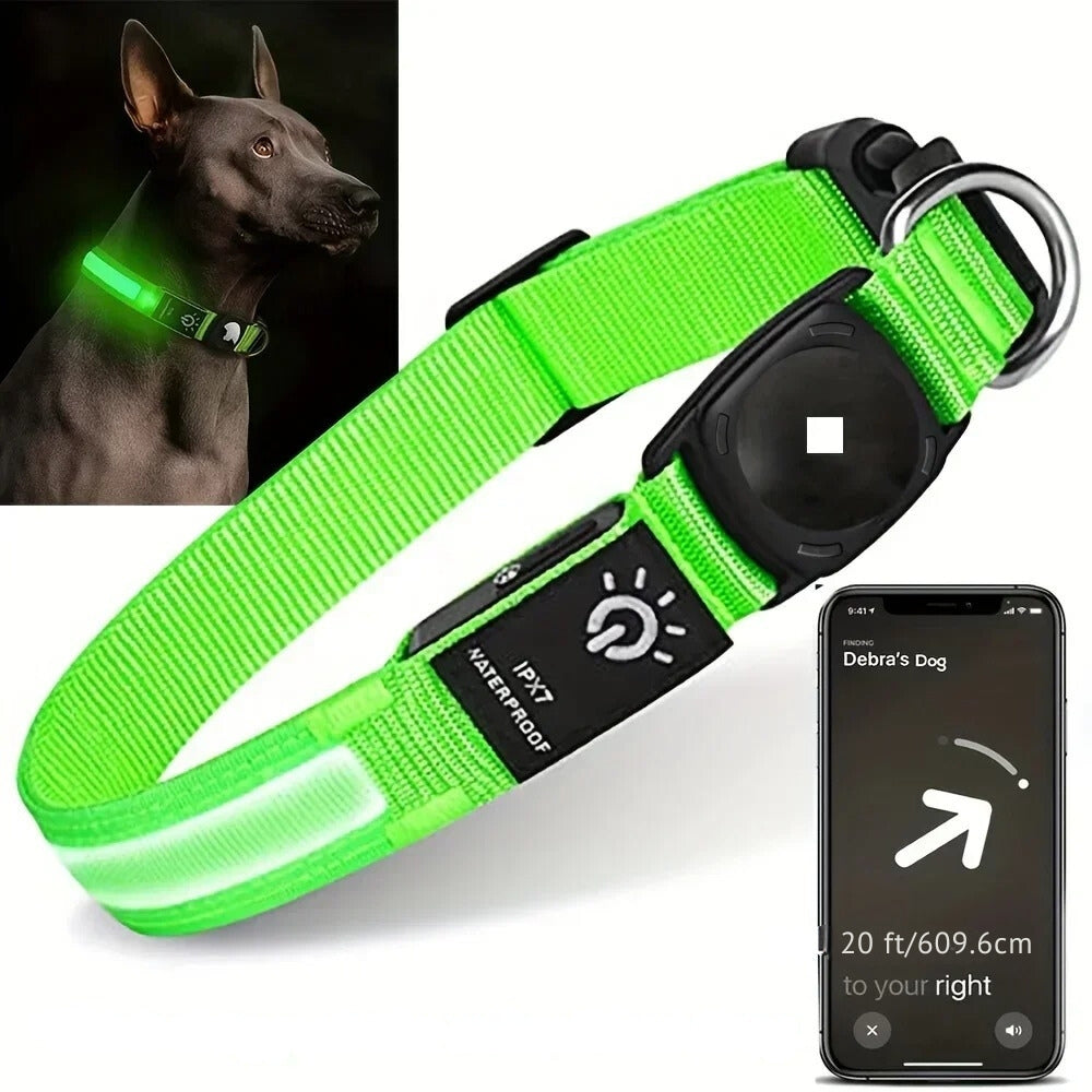 Maliben | Flashing Dog Collars β Waterproof LED Light Up Dog Collar with USB Rechargeable Glow, Dog Collars Illuminated for Night Safety, All Sizes