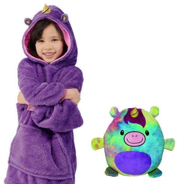 Maliben | Snugglepals | Cozy ComFort - 2-In-1 Kids Animal Hoodie Cushion Toy for Winter