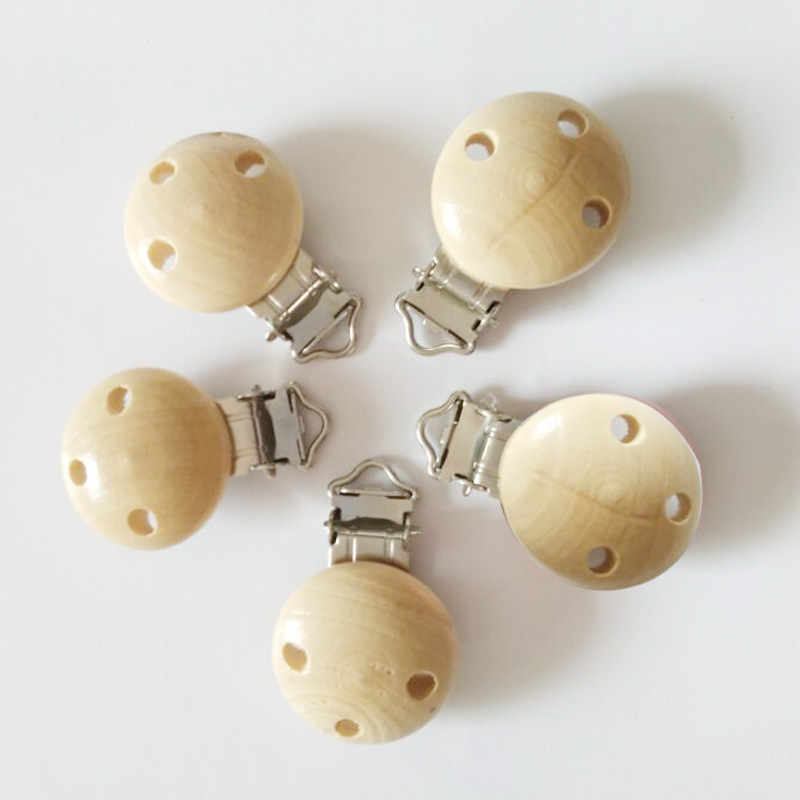 Maliben | Wooden Clip For Baby Accessories With Metal Closure For Diy Baby Accessories