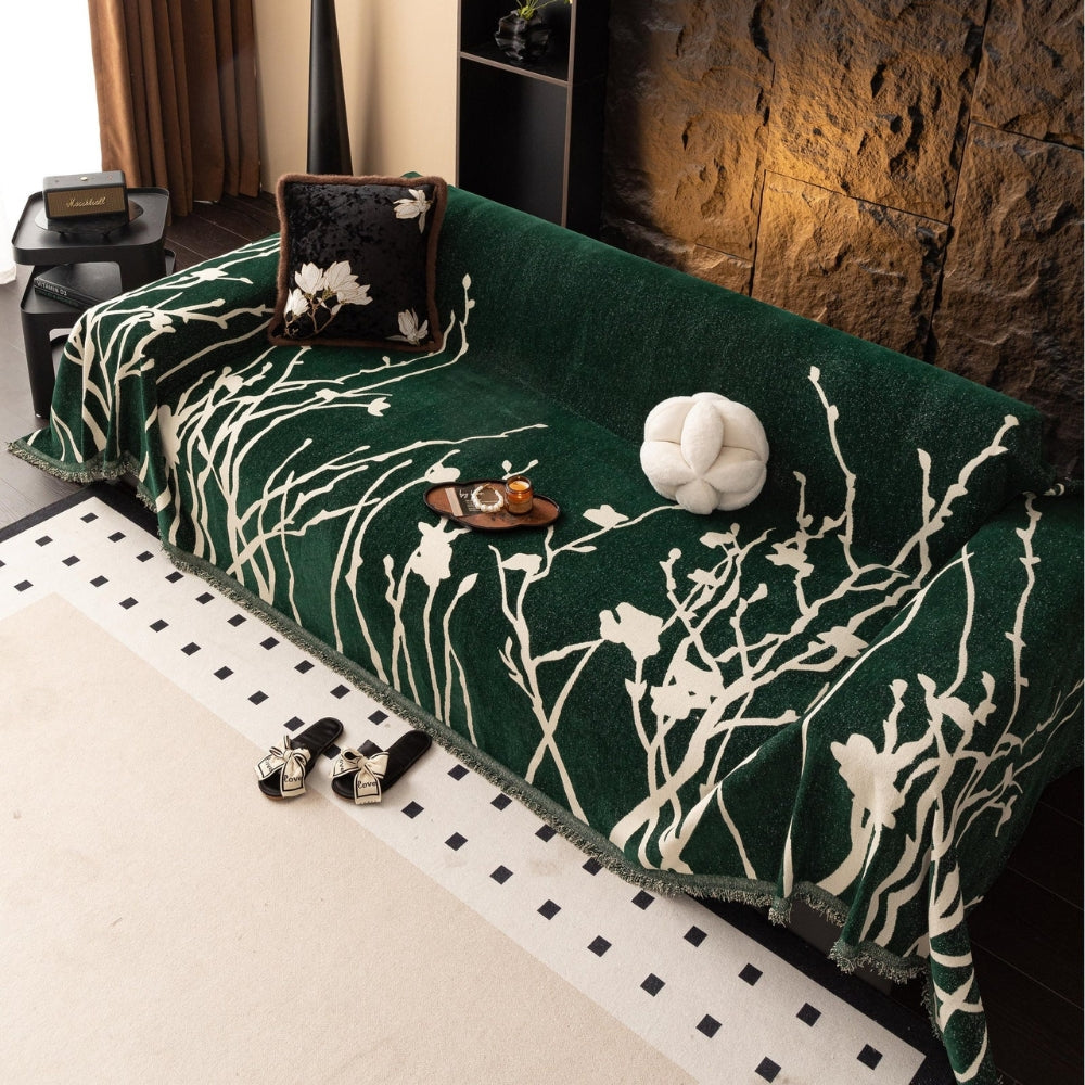 Maliben | Twilight Branches Chenille Sofa Cover