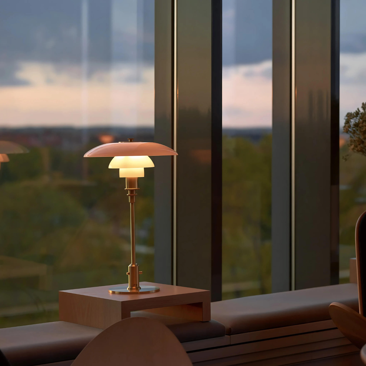 Maliben | Lumière Serein - Elegant Metal Table Lamp