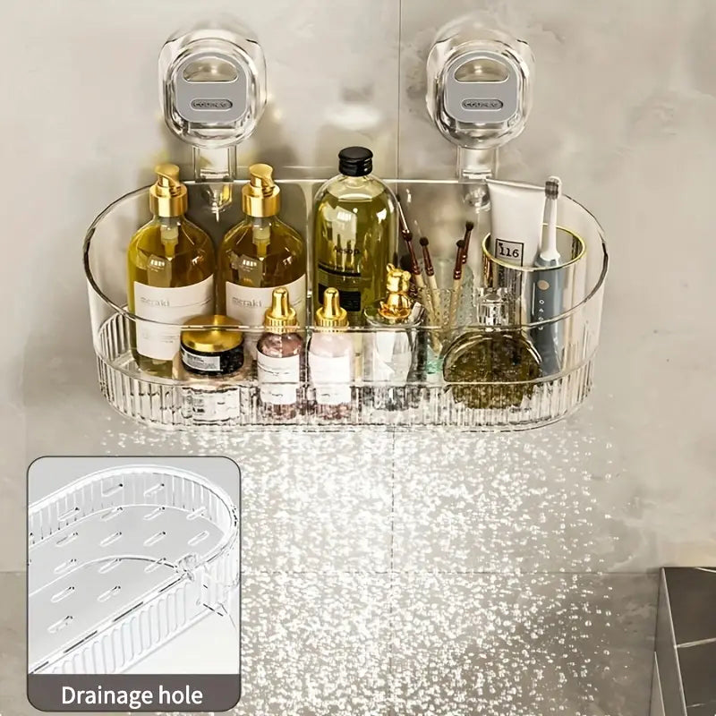 Maliben | No-Drill Bathroom Suction Cup Storage Box