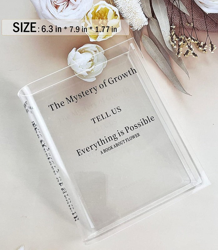 Maliben | Acrylic Book Vase – Modern Decorative Flower Holder