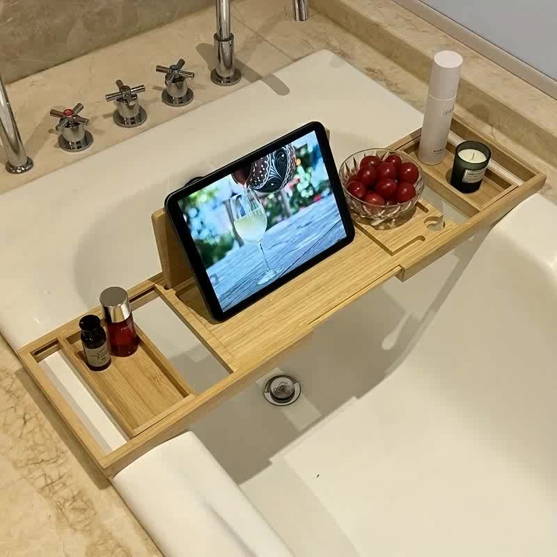 Maliben | Bamboo Bathtub Tray - For Ultimate Relaxation