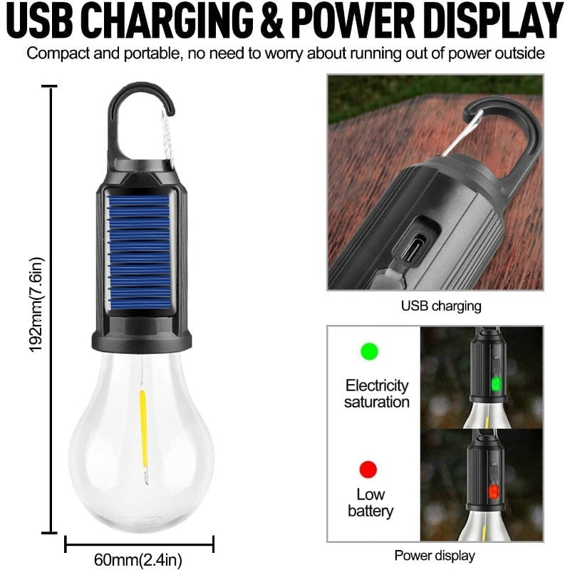 Maliben | Solar + Usb Led Camping Lantern