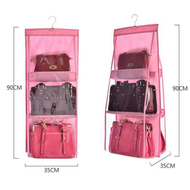 Maliben | Hanging Handy Handbag Organizer 6 Pocket Transparent Storage Wardrobe